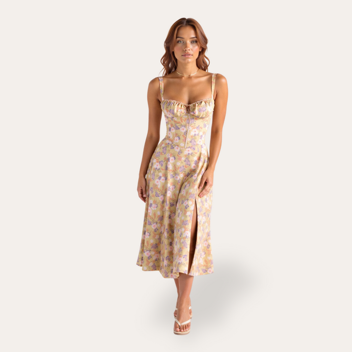 Damen Midi Kleid aus Viskose | Vestea