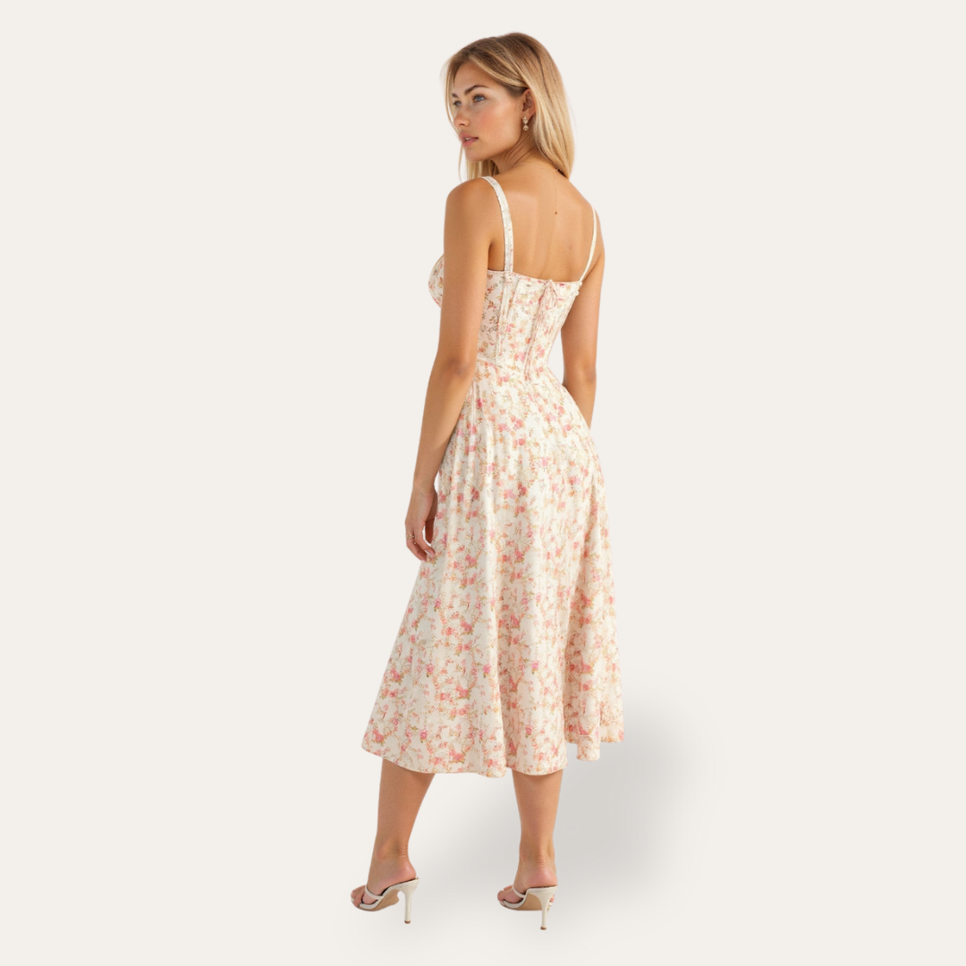 Damen Midi Kleid aus Viskose | Vestea