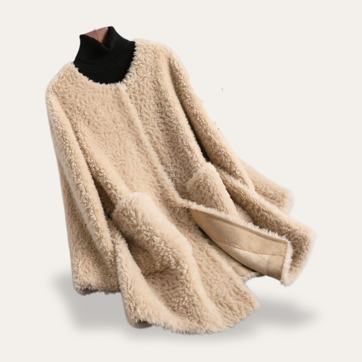 Damen Teddyjacke Kunstfell Oversize | Vestea
