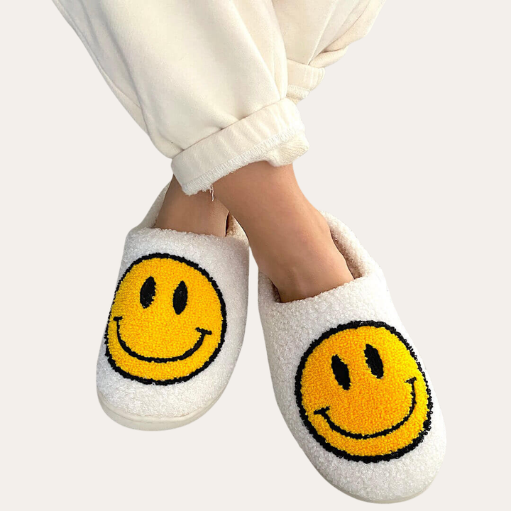 Orthopädische Damen Hausschuhe mit Smiley Motiv | Vestea