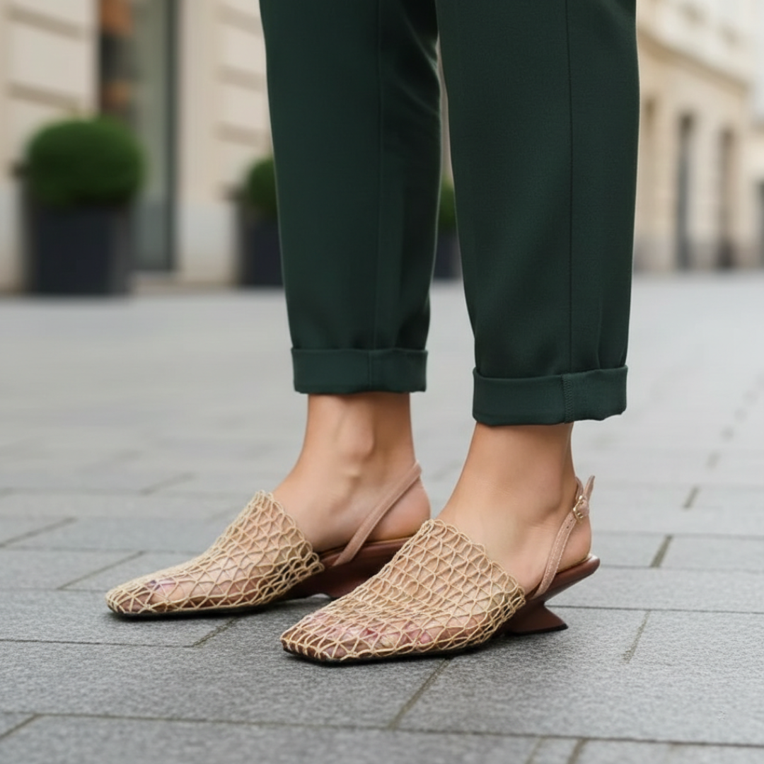 Women’s Orthopedic Woven Slingback Heels