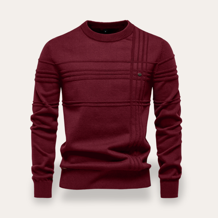 Herren Pullover Strick Rundhals Slim Fit | Vestea