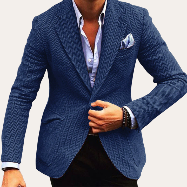 Herren Business Blazer mit Reverskragen und Taschen | Vestea