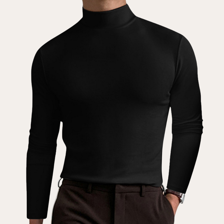 Herren Rollkragenpullover Langarm Slim Fit | Vestea
