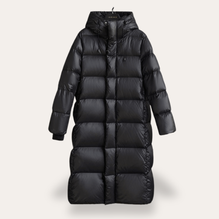 Damen Steppmantel Kapuze Wintermantel Lang Wattiert Warm Outdoor | Vestea