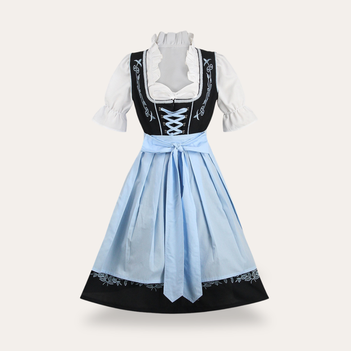 Damen Dirndl Kleid Trachtenkleid mit Bluse | Vestea