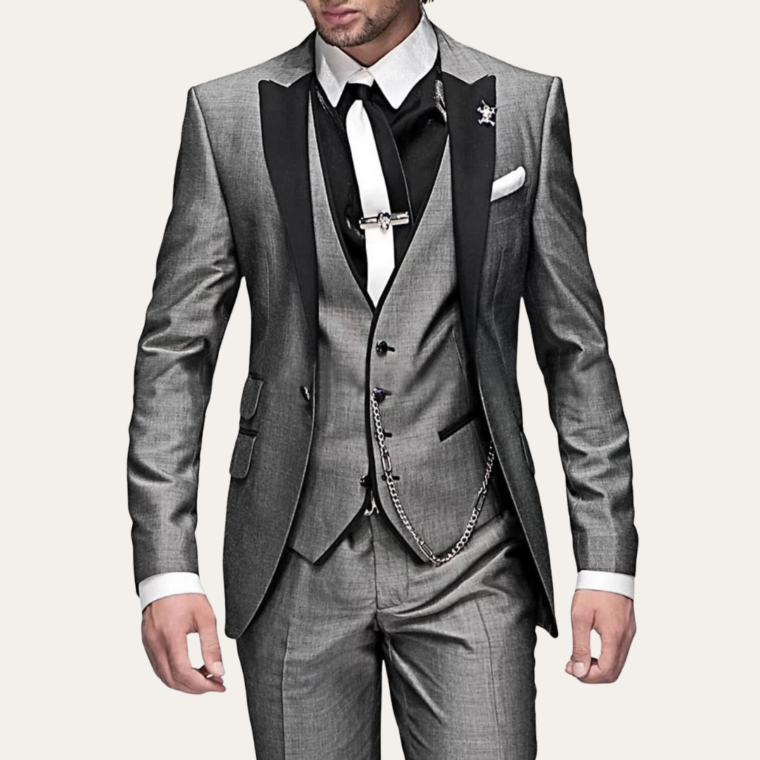 Herren 3-teiliger Anzug Modern Sakko Weste Hose Hochzeit | Vestea