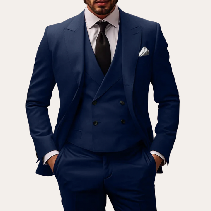Herren Business Anzug 3-teilig Slim Fit Anzugset Festlich | Vestea