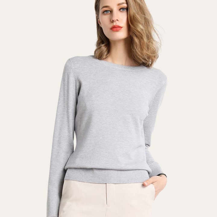Damen Kaschmir Rundhals Pullover Strickmode | Vestea
