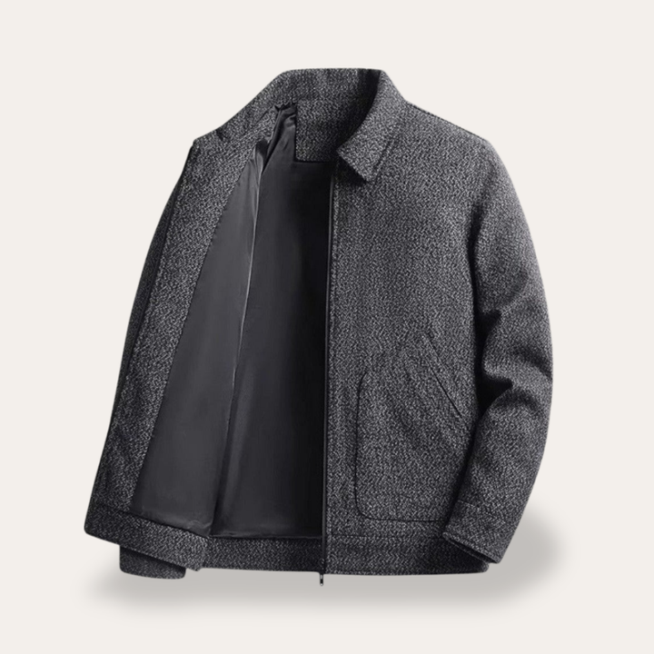 Herren Übergangsjacke mit Reißverschluss und Kragen | Vestea