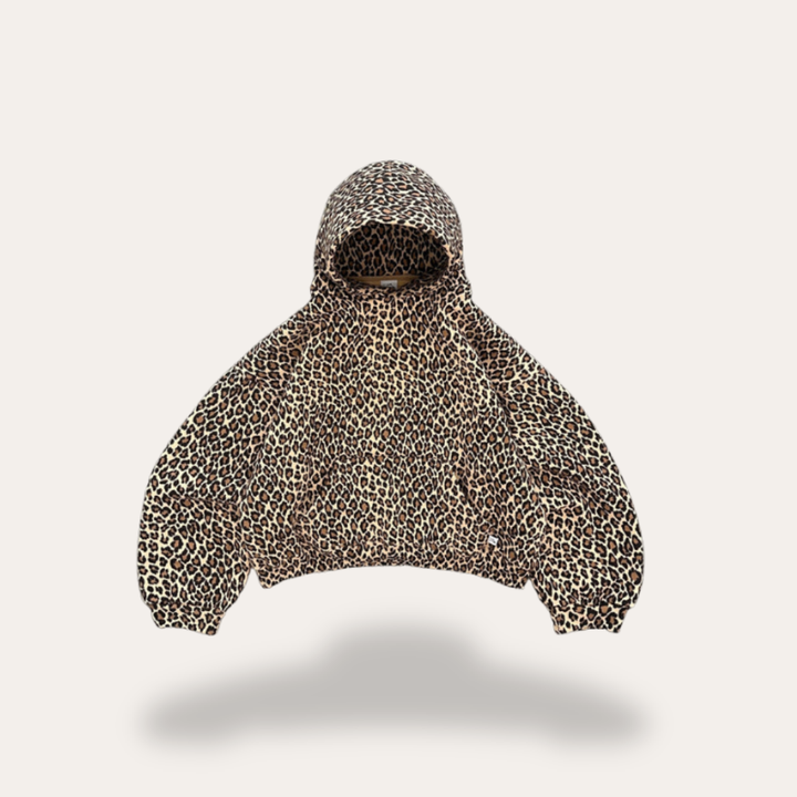 Damen Kapuzenpullover mit Leopardenmuster | Vestea