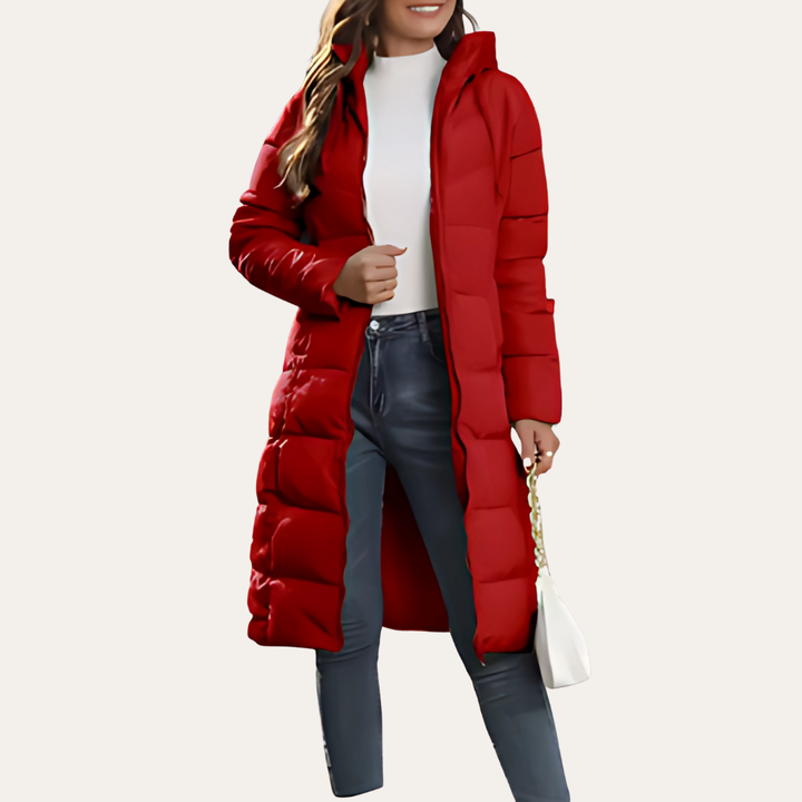 Damen Wintermantel Lang Steppjacke Gefüttert | Vestea