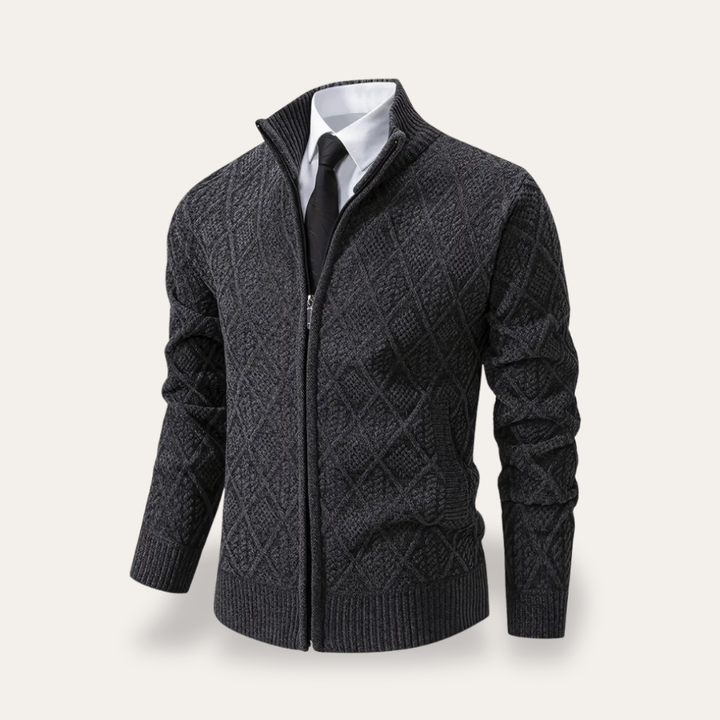 Herren Strickjacke mit Reißverschluss | Vestea