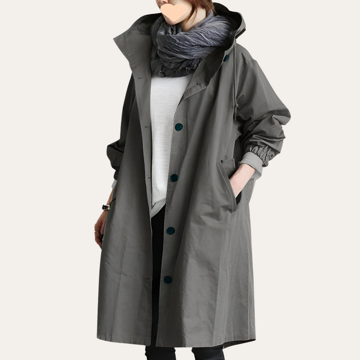 Oversized Trenchcoat für Damen mit Kapuze | Vestea