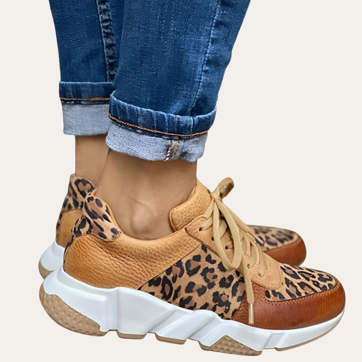 Damen Orthopädische Sneaker mit Leopardenmuster | Vestea
