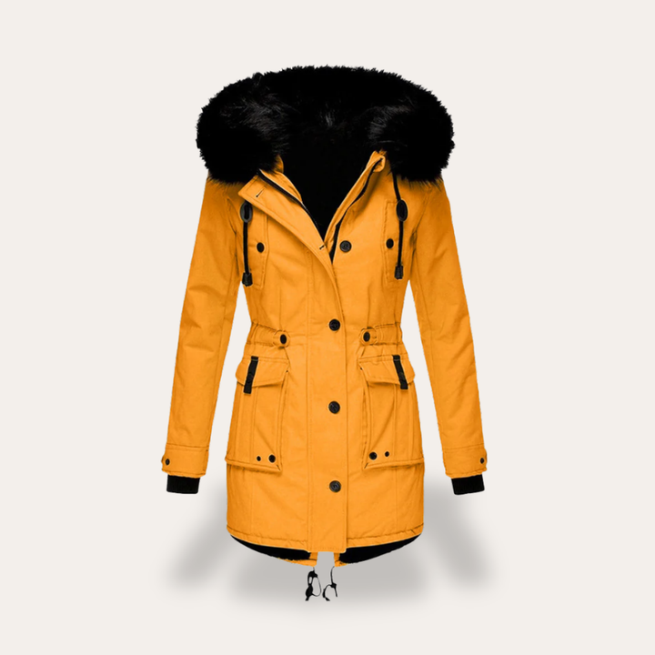 Damen Winterparka mit Kapuze und Kunstfell | Vestea