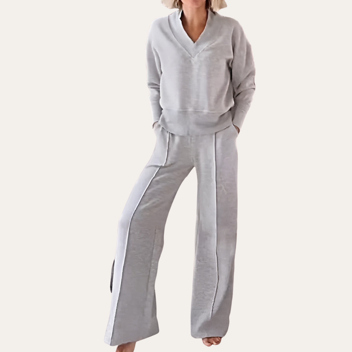 Damen Zweiteiler Lounge Set mit weitem Bein | Vestea