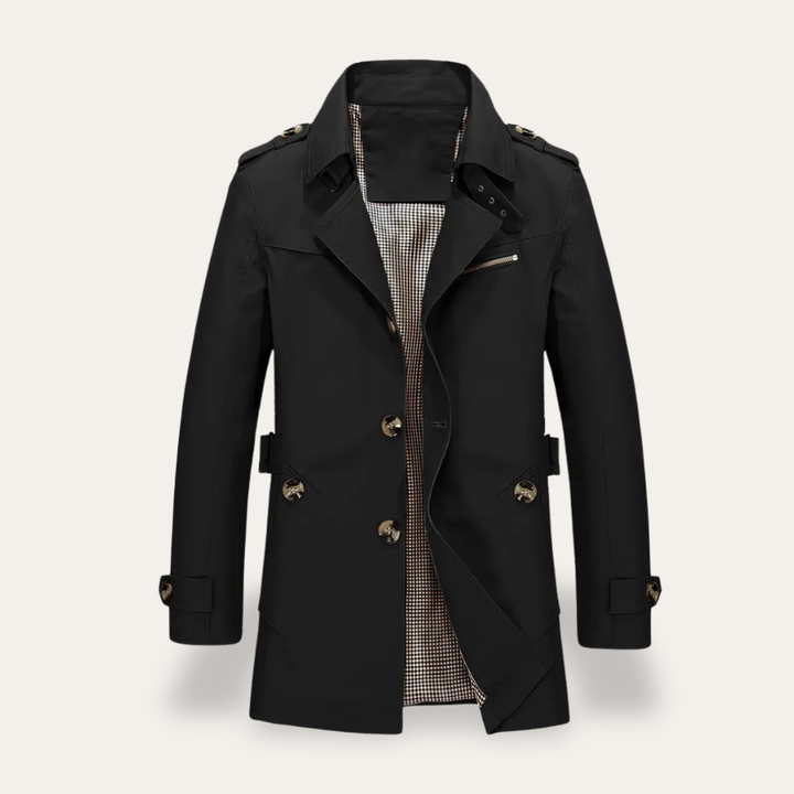 Herren Trenchcoat – Übergangsjacke aus Mischgewebe | Vestea