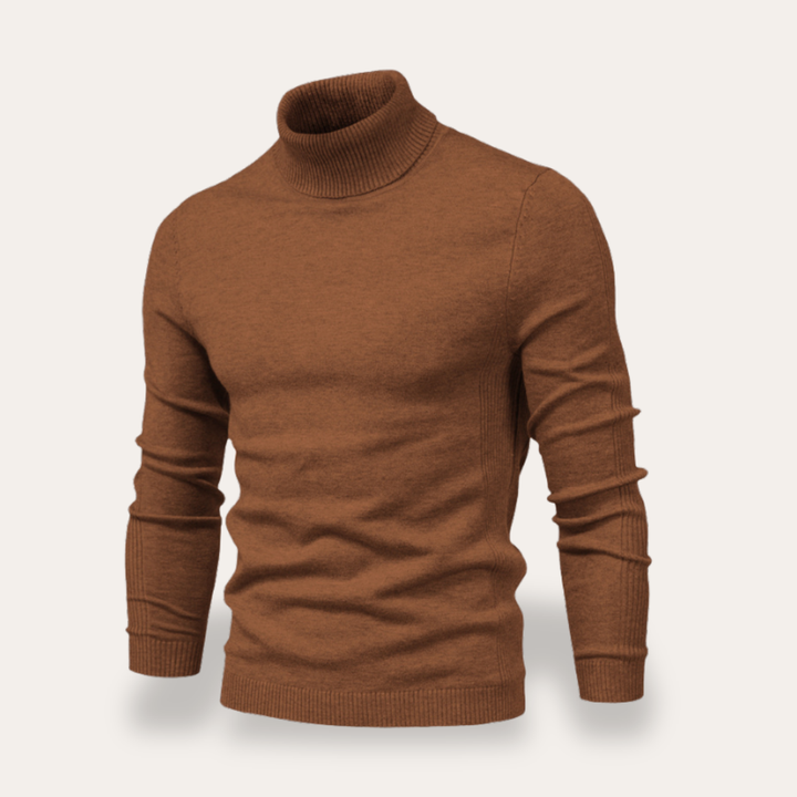 Herren Rollkragenpullover Langarm Slim Fit | Vestea