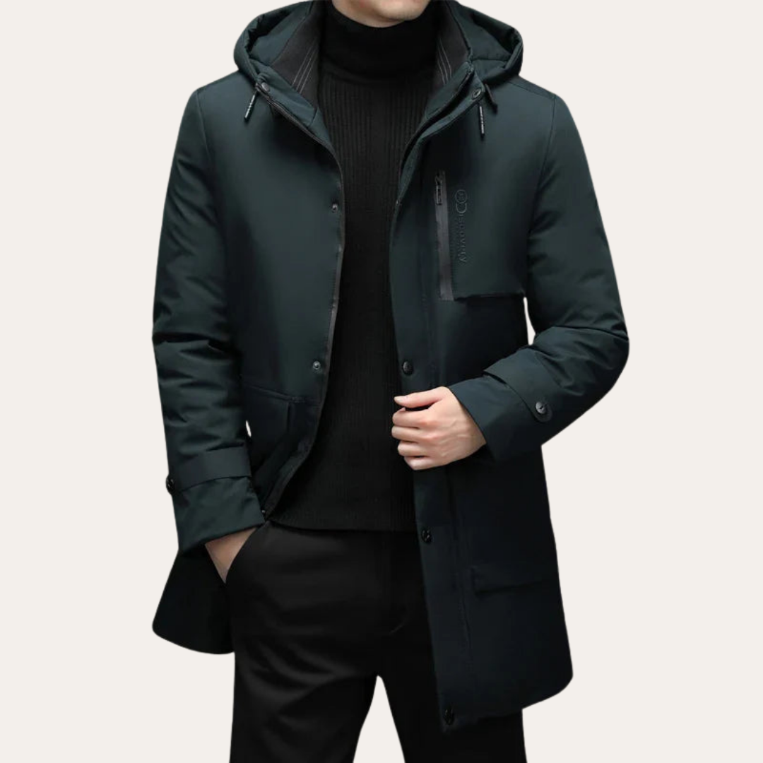 Herren Winterjacke mit Kapuze und wasserdichter Oberfläche | Vestea