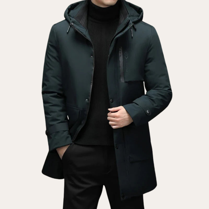 Herren Winterjacke mit Kapuze und wasserdichter Oberfläche | Vestea