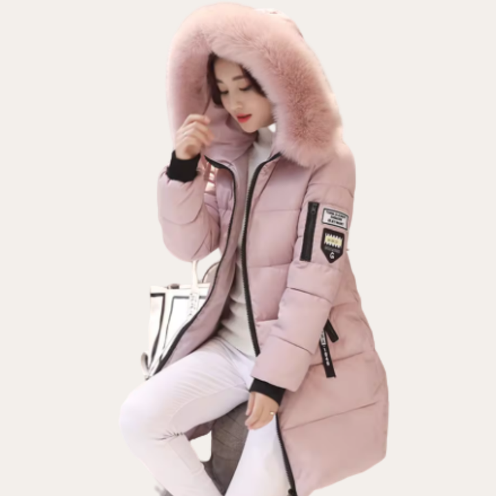 Damen Winterjacke Kunstpelz Kapuze Parka Lang | Vestea