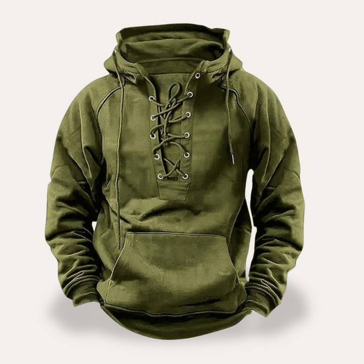 Herren Kapuzenpullover Schnürung Freizeit Pullover | Vestea