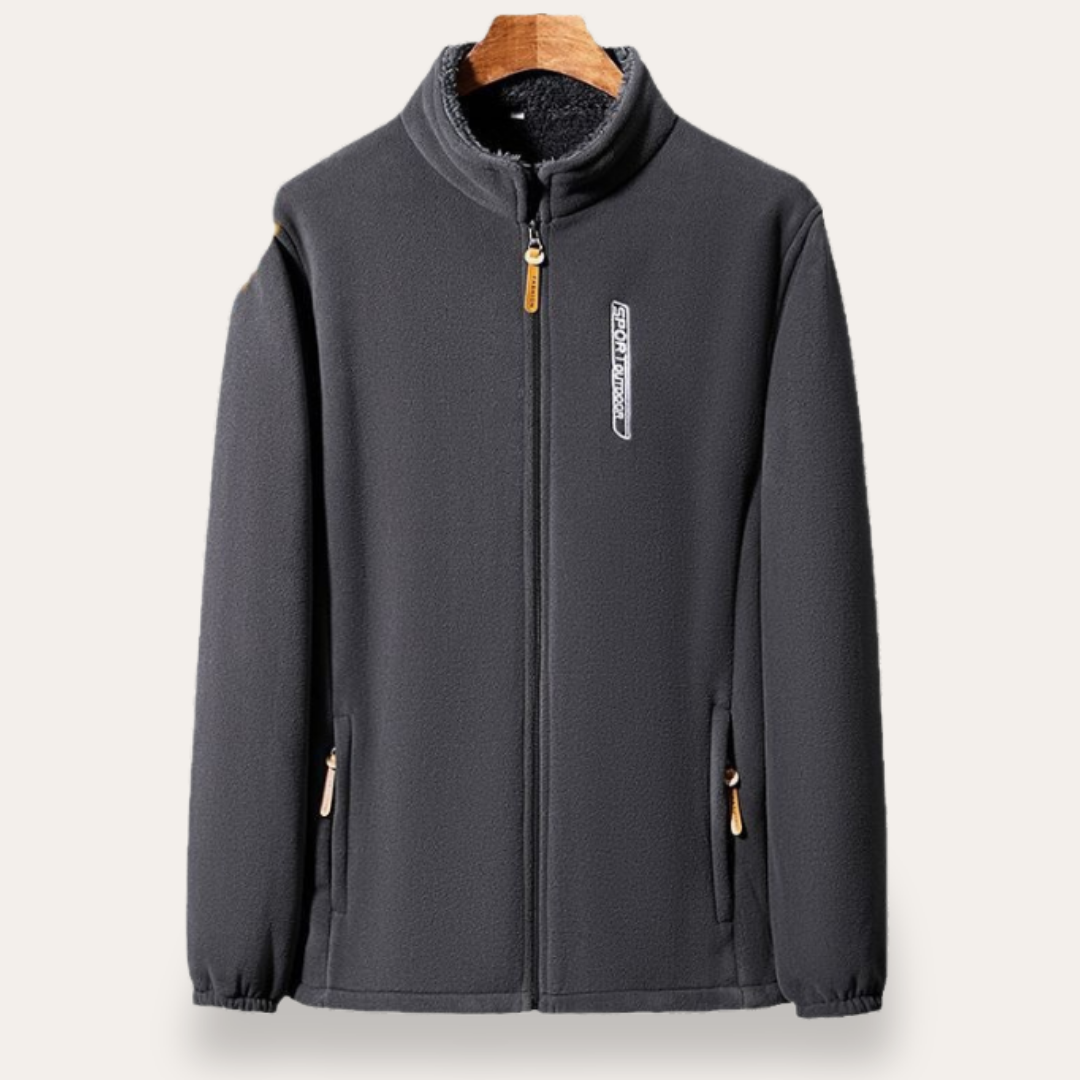 Herren Fleecejacke mit Stehkragen und Reißverschluss | Vestea