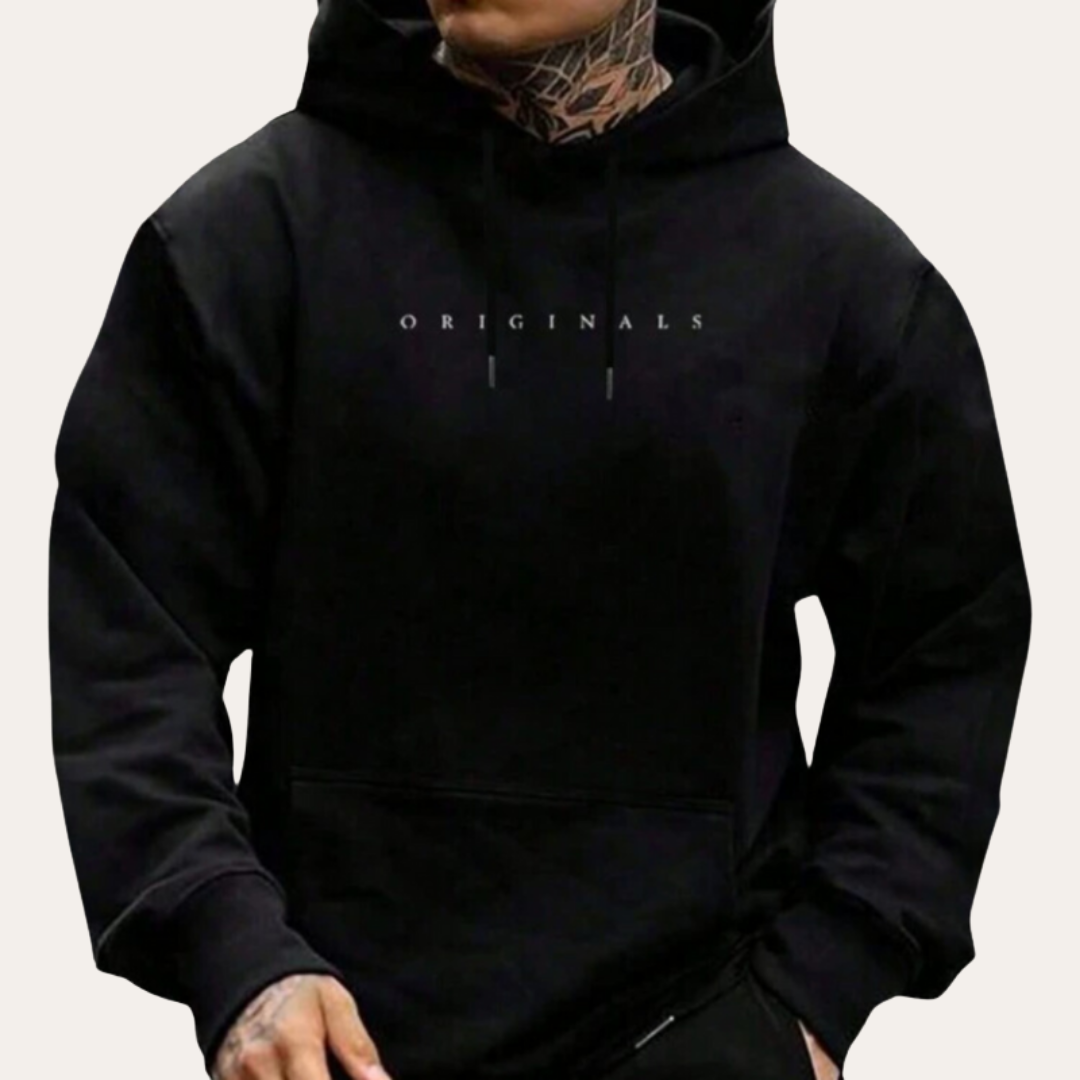 Hoodie mit Kapuze und Schriftzug für Herren | Vestea