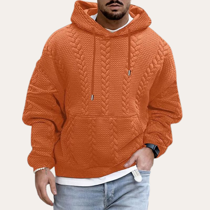 Herren Strickmuster Hoodie Kapuzenpullover | Vestea
