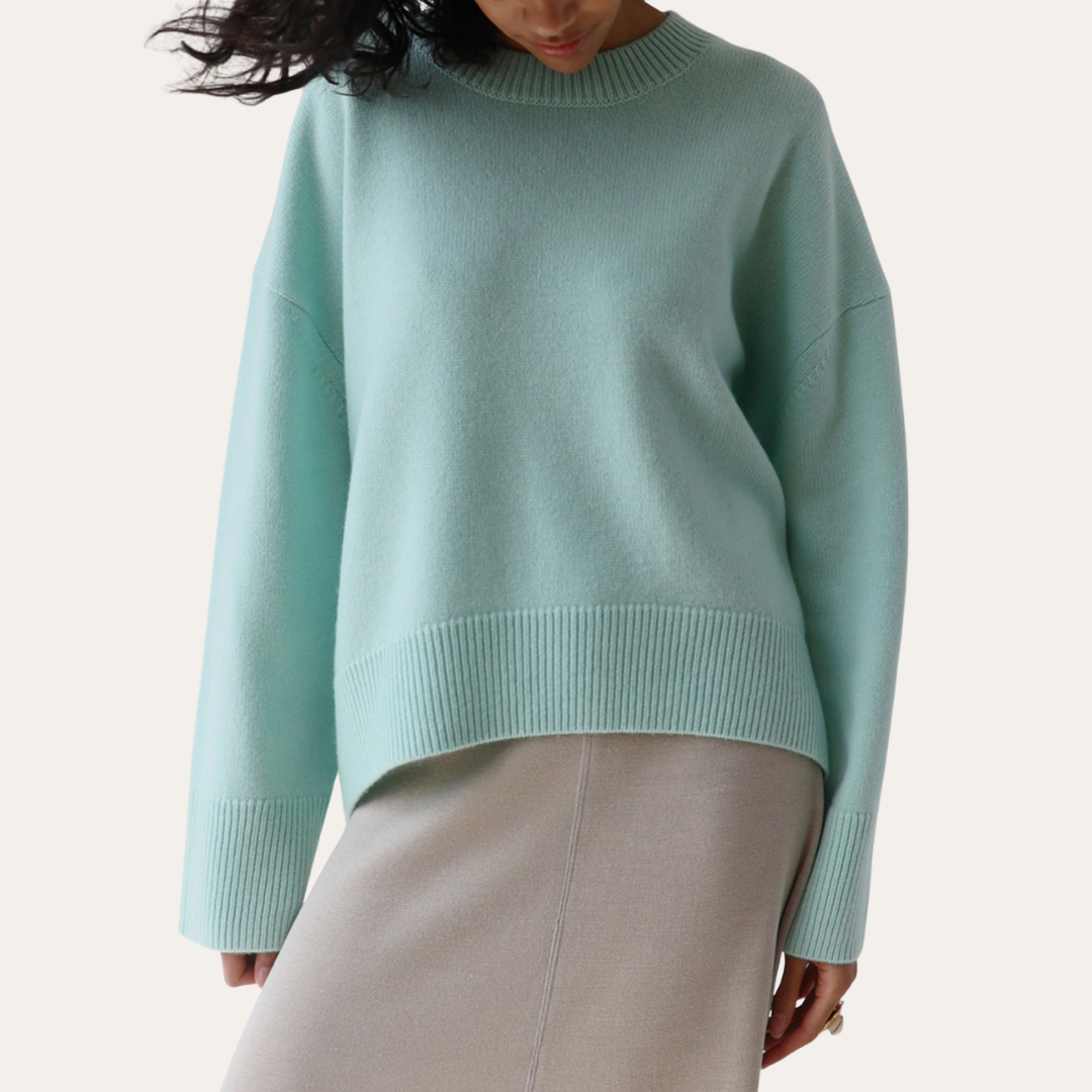 Damen Strickpullover Rundhals Locker Langarm | Vestea