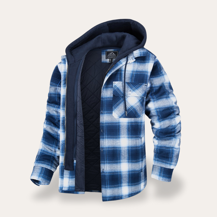 Herren Flanelljacke mit Kapuze Gefüttert | Vestea