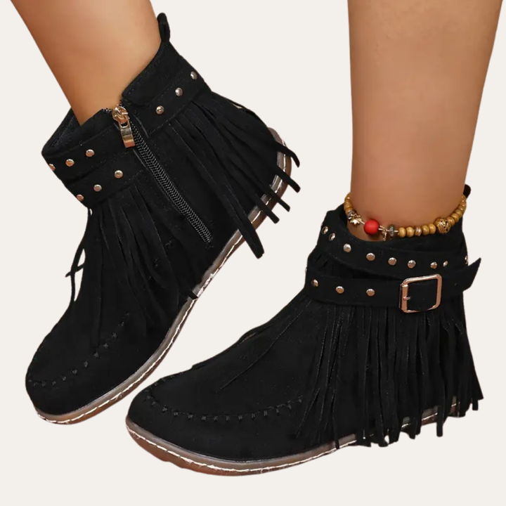 Damen Fransen Orthopädisch Wickelstiefel | Vestea