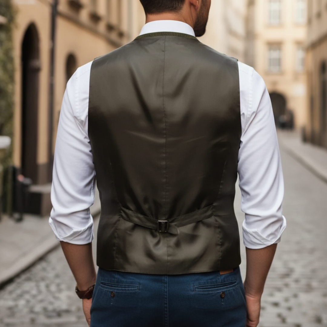 Herren Weste Einreiher Karomuster Elegant | Vestea