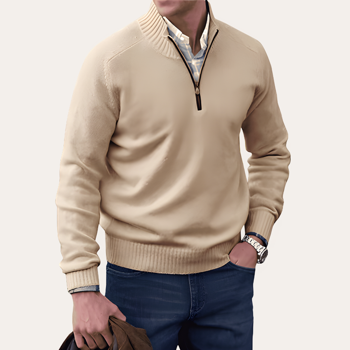Herren Pullover mit Halbzipp Kragen | Vestea