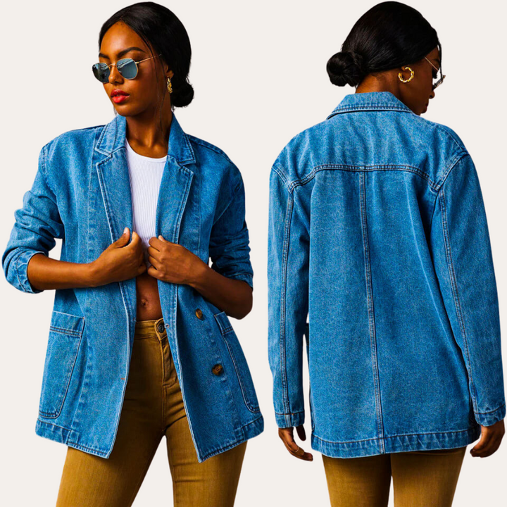 Damen Denim-Blazer mit Knöpfen | Vestea