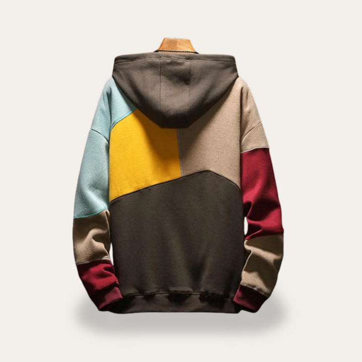 Herren Patchwork Kapuzenpullover | Vestea