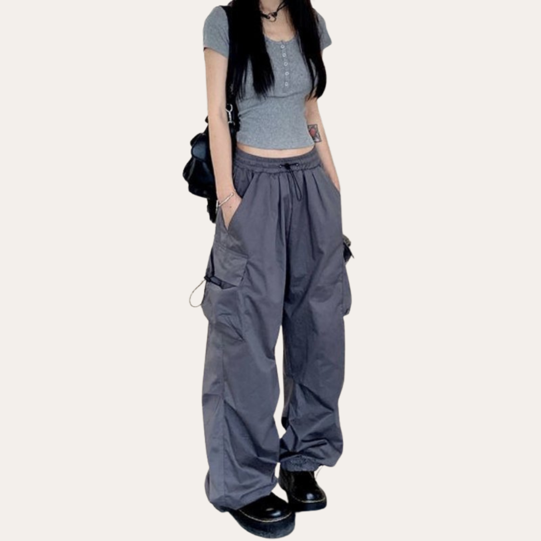 Damen Cargo Hose Weit Bein Mit Taschen | Vestea