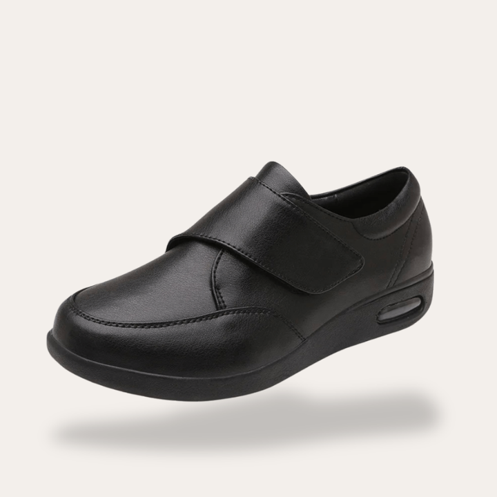 Orthopädische Herren Lederschuhe Klettverschluss Bequemschuhe | Vestea