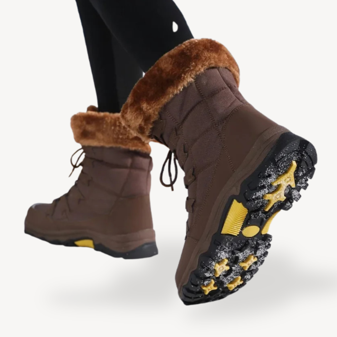 Orthopädische Gepolsterte Fellgefütterte Schneestiefel für Damen | Vestea