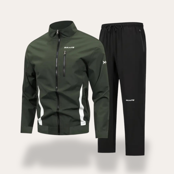 Sportliches Set für Herren Windbreaker Jacke und Jogginghose aus leichtem Material | Vestea