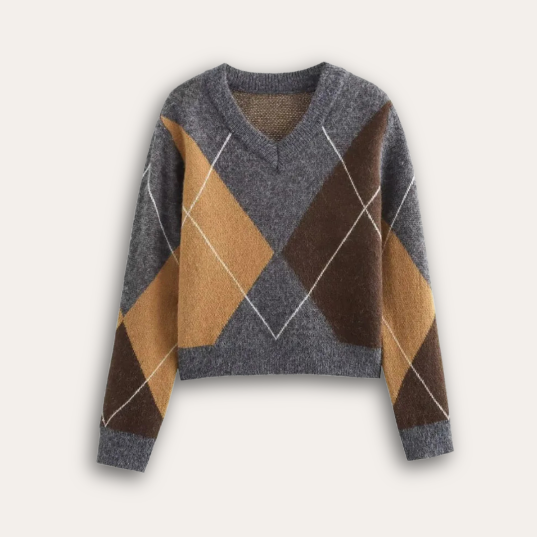 ﻿Vestea | Argyle-Strickpullover