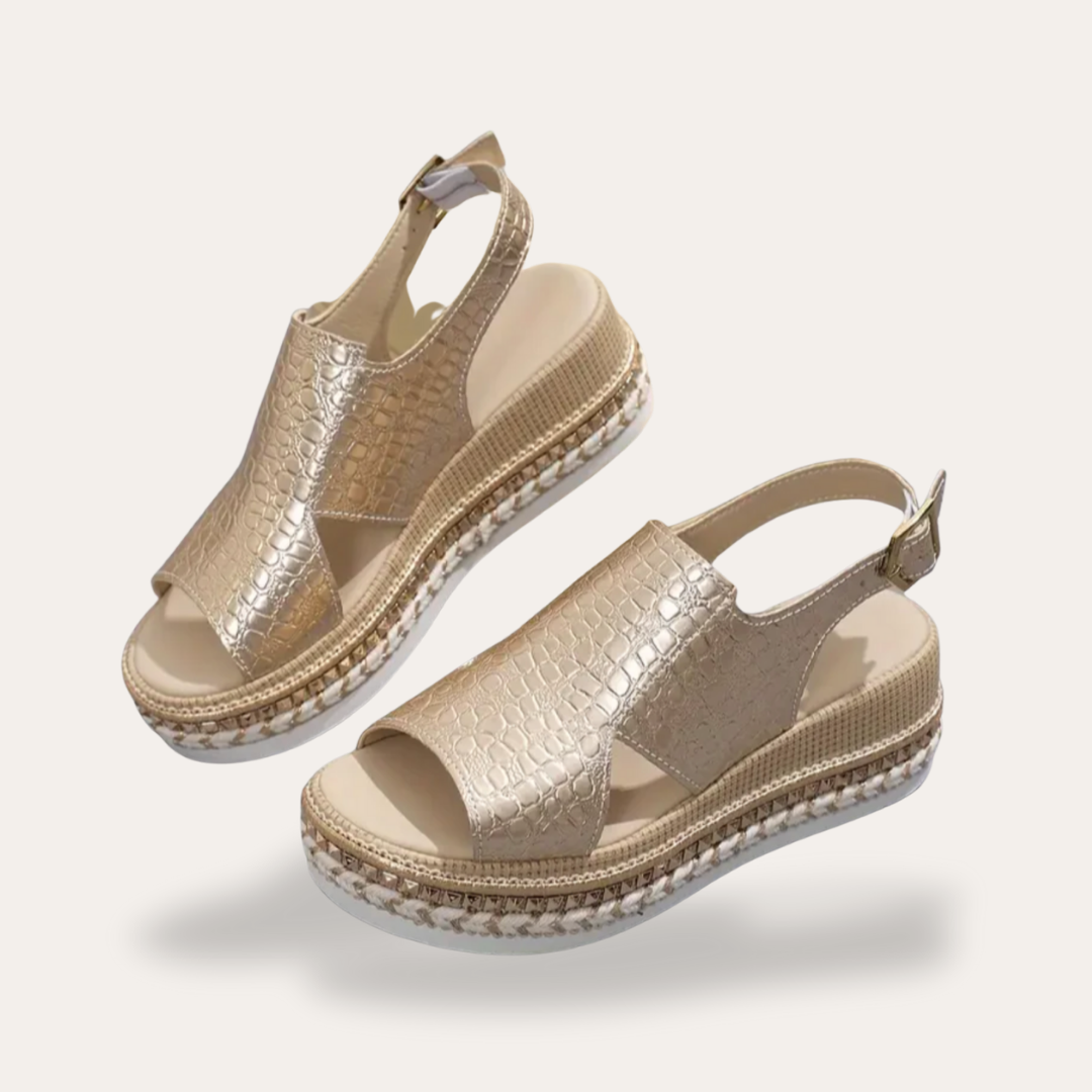 Damen Orthopädische Sommer Sandalen mit Keilabsatz | Vestea