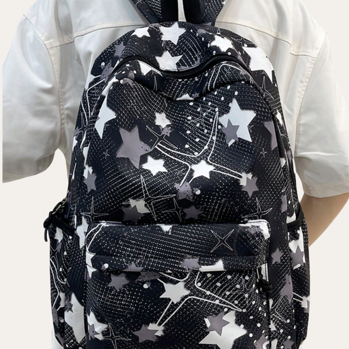 Damen Backpack Sterne Muster Wasserdicht Schulranzen Freizeit Bag | Vestea