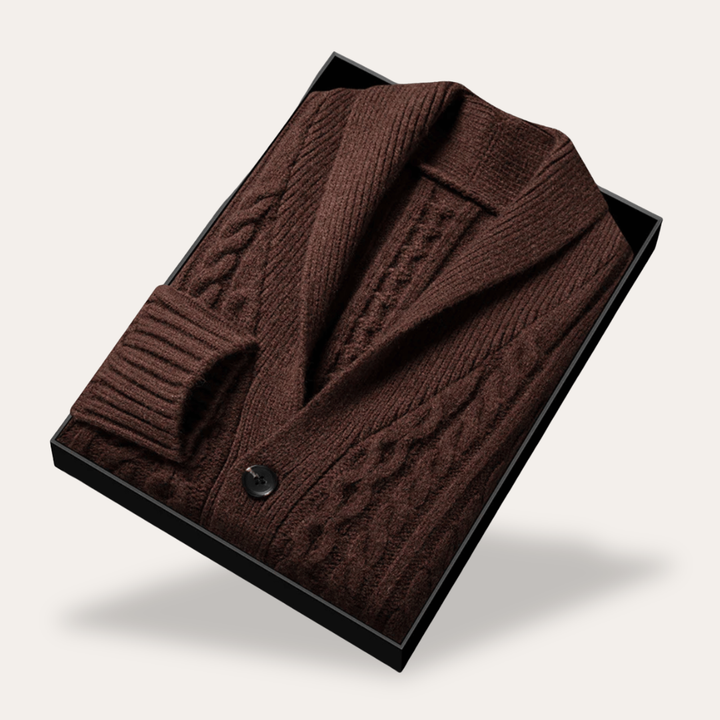 Herren Strickjacke mit Schalkragen | Vestea