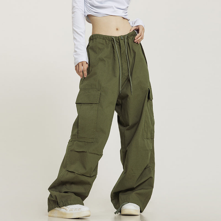 Damen Cargo Hose mit Taschen weiter Schnitt Streetwear Look | Vestea