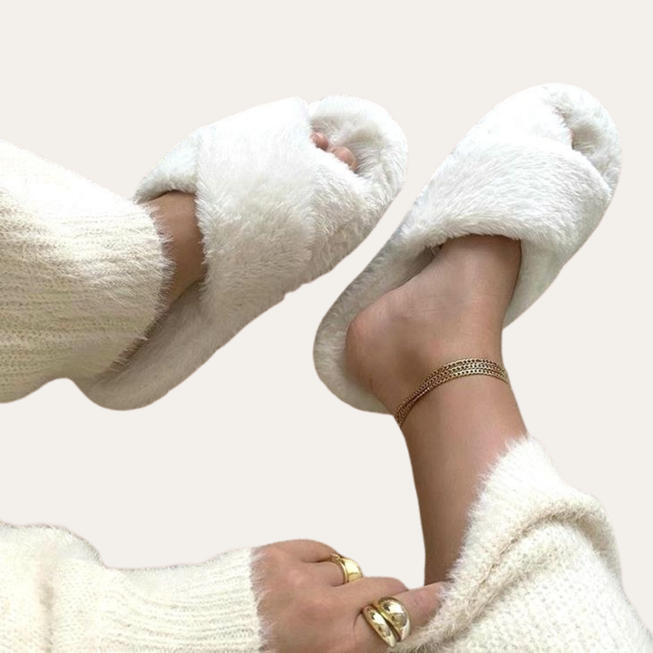 Orthopädische Damen Hausschuhe mit Kreuzband Design | Vestea