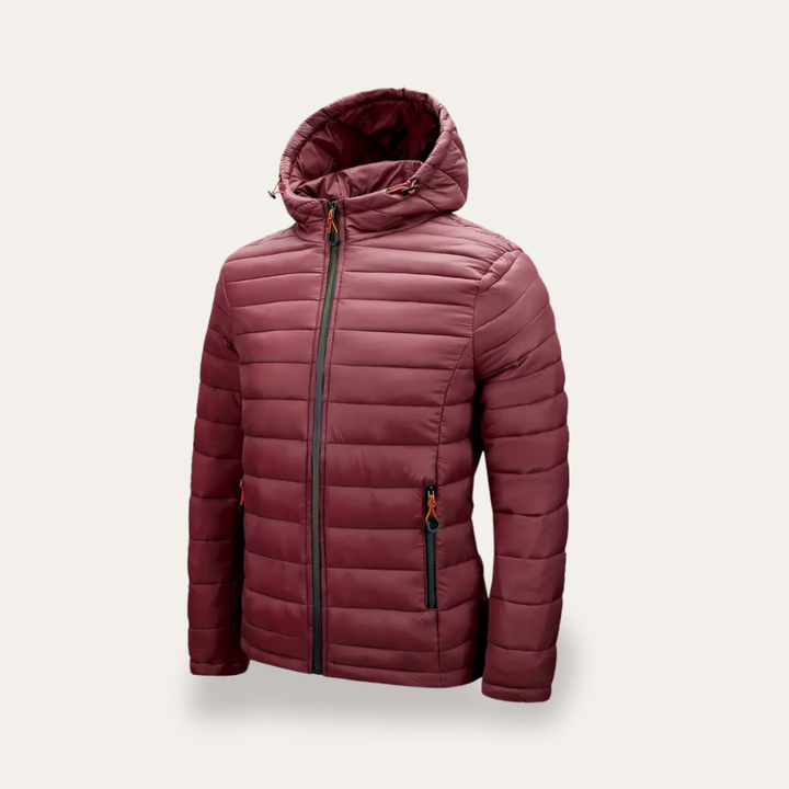 Herren Steppjacke Leichtmaterial mit Kapuze | Vestea