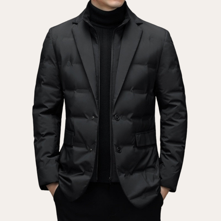 Herren Winter Blazerjacke Stepp Elegant Leicht Gefüttert Outdoor | Vestea