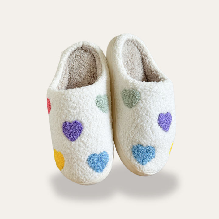 Orthopädische Damen Hausschuhe mit Herzmotiv | Vestea